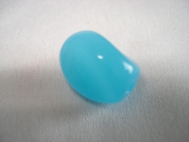 Glaskraal driekant 10x13 mm turquoise opal