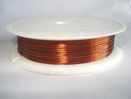 Rol metaaldraad 0,3 mm koper/oranjebruin (wire-wire)