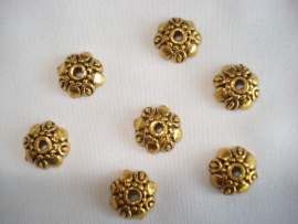 Kraalkapje goudkleur 9x3 mm