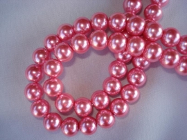 Glasparel rond 10 mm roze