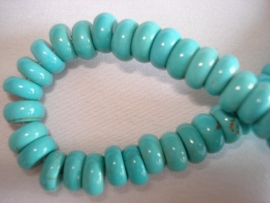 howliet kraal disc turquoise 9x4 mm