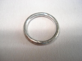 Metaallook ring zilverkleur 16 mm