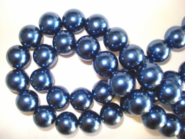 Glasparel rond 6 mm donkerblauw