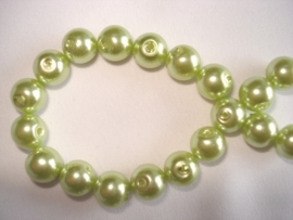 Glasparel rond 10 mm pastelgroen