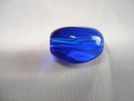 Glaskraal driekant 10x13 mm kobaltblauw