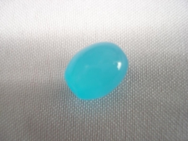Glaskraal ovaal 8x6 mm turquoise opal