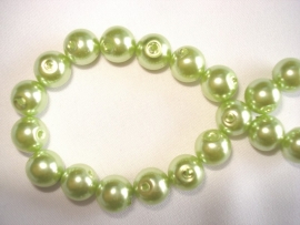 glasparel rond 8 mm pastelgroen