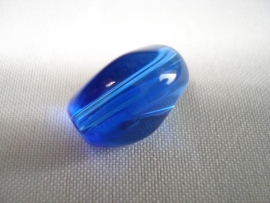 Glaskraal driekant 8x11 mm kobaltblauw