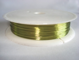 Rol metaaldraad 0,3 mm limegroen (wire-wire)