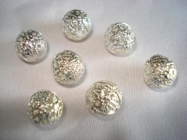 Tibetaanse filigrijn kraal zilverkleur 10 mm