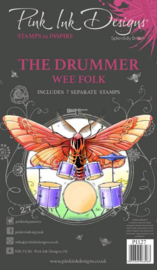 Pink Ink Designs The Drummer A6 Clear Stamp Set  PI127