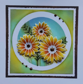 Sweet Poppy Stencil: Sunflower Circle  SP1-366