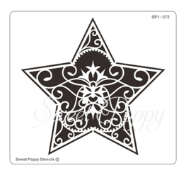 Sweet Poppy Stencil: Christmas Star SP1-372