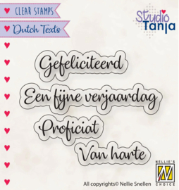 Nellie's Choice • Clear Stempel Nederlands Proficiat Etc DTCS027