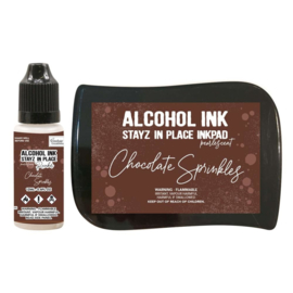 Couture Creations Stayz in Place Alcohol Ink Pearlescent Chocolate Sprinkles Pad+Reinker (CO728171)