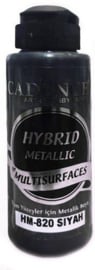 Cadence Hybride metallic acrylverf (semi mat) Zwart 01 008 0820 0120 120 ml