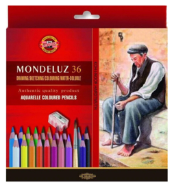 Koh I Noor Mondeluz aquarel potloden art set 36 stuks 3712036003KZ
