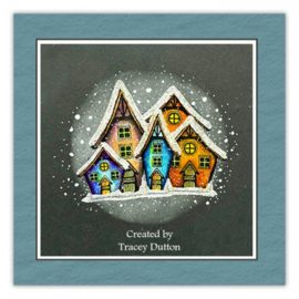 Lavinia Woodland Cottages Stamp LAV936