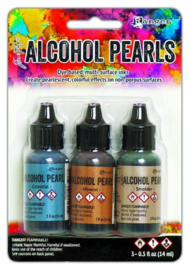Ranger Alcohol Ink Pearls Kit 4 Celestial, Mineral, Smolder TANK65548 Tim Holtz