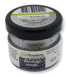 CraftEmotions Wax Paste metallic - zilver 20 ml