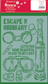 Stamperia Stencil A4 Lady Vagabond Escape the Ordinary (KSG456)