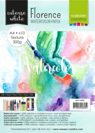 Florence • Aquarelpapier texture Intense White A4 10pcs 2911-4003