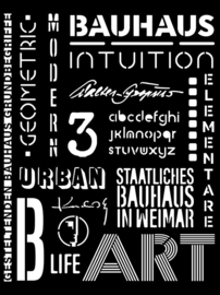 Thick Stencil 20x25cm Bauhaus Writings (KSTD124)