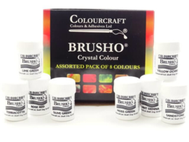 Brusho New Colours Assorted - 8 x 15g