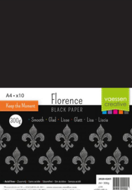 Florence • Papier A4 smooth 300g 10pcs Black 2920-0201