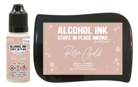 Couture Creations Stayz in Place Alcohol Ink Pearlescent Rose Gold Pad+Reinker (CO728168)