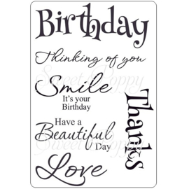 Sweet Poppy Stencil: A6 Beautiful Day Stamp Set SPSTMPA6_BEAUTIFUL