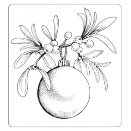 Sweet Poppy Stencil: Mistletoe Bauble Stamp SPSTMPA6_MISTBAUB