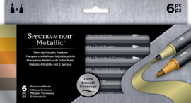 Spectrum Noir Metallic Markers (6pk) - Precious Metals SPECN-MM-MET6