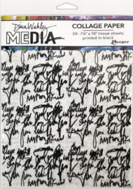 Dina Wakley MEdia Collage Paper Just Words 20vl MDA74618 Dina Wakley 7 ½”x10”
