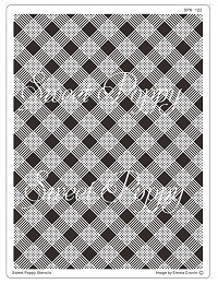 Sweet Poppy Stencil: Plaid Back Plate SP6-122