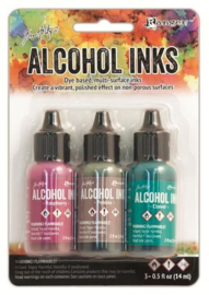 Ranger Alcohol Ink Kits Valley Trail  3x15ml TAK25979 Tim Holtz 3x15ml