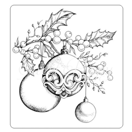 Sweet Poppy Stencil: Holly Bauble Stamp SPSTMPA6_HOLLYBAUB