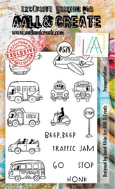 AALL & Create Stamp Transportation AALL-TP-578 15x10cm