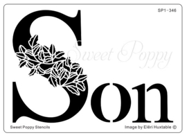 Sweet Poppy Stencil: Son SP1-346
