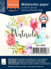 Vaessen Creative Florence • Aquarelpapier ivoor 300g A6 x20 2911-0001