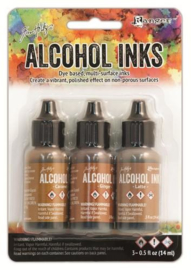 Ranger Alcohol Ink Kits Cabin Cupboard 3x15ml Tim20691 Tim Holtz