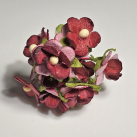 Sweetheart bruin/oud rose 10 st. 1,5 cm