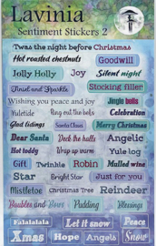 Lavinia Sentiment Stickers 2 Christmas Word Collection