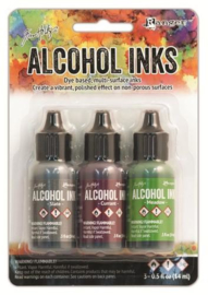 Ranger Alcohol Ink Kits Cottage Path 3x15ml Tim20714 Tim Holtz