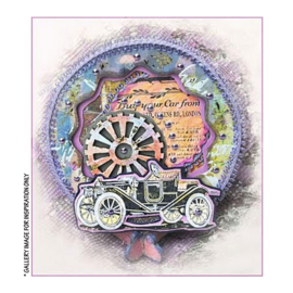 Crafty Individuals Vintage Vehicle Unmounted Rubber Stamps (CI-325)