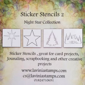 Lavinia Sticker Stencils 2 Night Star Collection