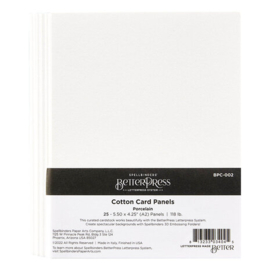 BetterPress Cotton Card Panels 4.25x5.5 Inch Porcelain (25pcs) (BPC-002)