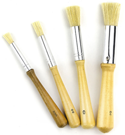 Hobby crafting fun Stenciling Brushes: assorted sizes 4pc