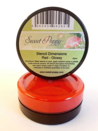 Stencil Dimensions: 50ml Red -Glossy SPP-RED