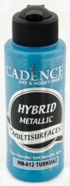 Cadence Hybride metallic acrylverf (semi mat) Turkoois 01 008 0812 0120 120 ml